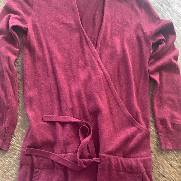 Stefanel Wool one- piece jumpsuit Red Wine color - Picture 3 of 7